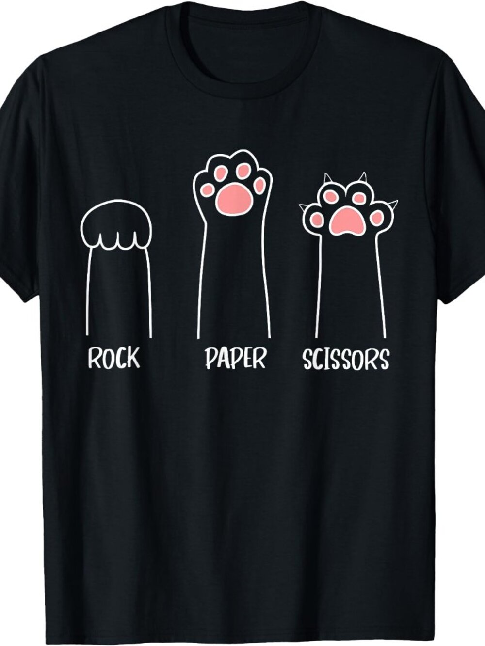 Introvert Cat Animal Rescue Pet Lover Apparel Rock Paper Scissors Hand Game Cute